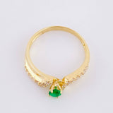 Anillo Lineas Bifurcar  2.1gr / T6 / Oro Amarillo 18K ©