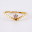 Anillo Solitario V 1.1gr / T6 1/2 / Oro Amarillo 18K ©