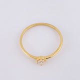 Anillo Solitario 0.95gr / T5 3/4 / Oro Amarillo 18K ©