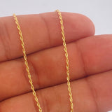 Set Cadena y Dije Lazo + Cruz 1.45gr / 15 3/4 in / Oro Amarillo 18K &