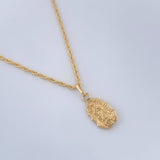 Set Cadena y Dije Lazo + Virgen De Guadalupe 1.35gr / 19 3/4 in / Oro Amarillo 18K &