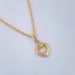 Set Cadena y Dije Lazo + Corazon 1.25gr / 17 3/4 in / Oro Amarillo 18K &