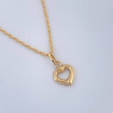 Set Cadena y Dije Lazo + Corazon 1.25gr / 17 3/4 in / Oro Amarillo 18K &