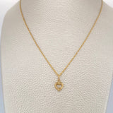 Set Cadena y Dije Lazo + Corazon 1.25gr / 17 3/4 in / Oro Amarillo 18K &