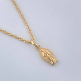 Set Cadena y Dije Lazo + Virgen De Guadalupe 1.35gr / 19 3/4 in / Oro Amarillo 18K &