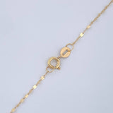 Set Cadena y Dije Flor Espejo + Cruz 0.55gr / 17 3/4 in / Oro Amarillo 18K &