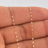Set Cadena y Dije Flor Espejo + Cruz 0.55gr / 17 3/4 in / Oro Amarillo 18K &