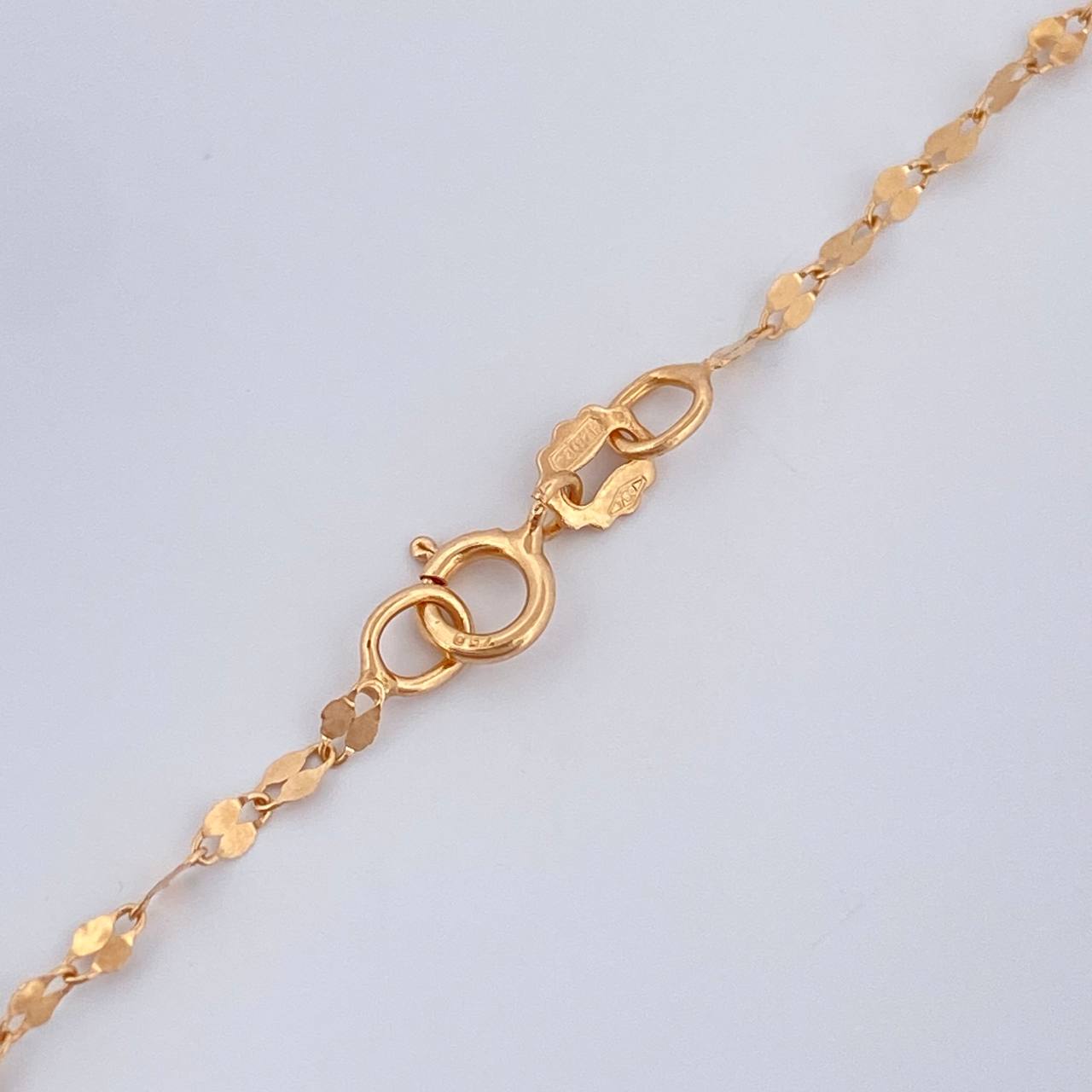 Set Cadena y Dije Flor Espejo + Corazon 1.3gr / 19 3/4 in / Oro Rosa 18K &