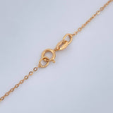 Set Cadena y Dije Aro Seguido + Cruz 1.35gr / 17 3/4 in / Oro Rosa 18K &