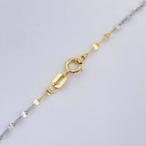 Set Cadena y Dije Flor Espejo + Cruz Cristo 1.45gr / 19 3/4 in / Tres Oros 18K &