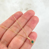 Venetian Chain and Pendant Set + Flower 1.4gr / 17 3/4 in / 18K Yellow Gold ©