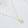 Set Cadena y Dije Veneciana + Silueta Mariposa 1.55gr / 17 3/4 in / Oro Amarillo 18K