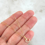 Venetian Chain and Pendant + Heart Star 2.15gr / 17 3/4 in / 18K Yellow Gold ©