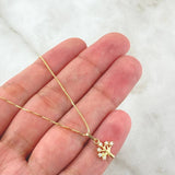 Set Cadena y Dije Veneciana + Arbol 1.9gr / 17 3/4 in / Oro Amarillo 18K ©