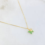 Set Cadena y Dije Veneciana + Mariposa 2.3gr / 17 3/4 in / Oro Amarillo 18K ©