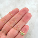 Set Cadena y Dije Veneciana + Mariposa 2.3gr / 17 3/4 in / Oro Amarillo 18K ©
