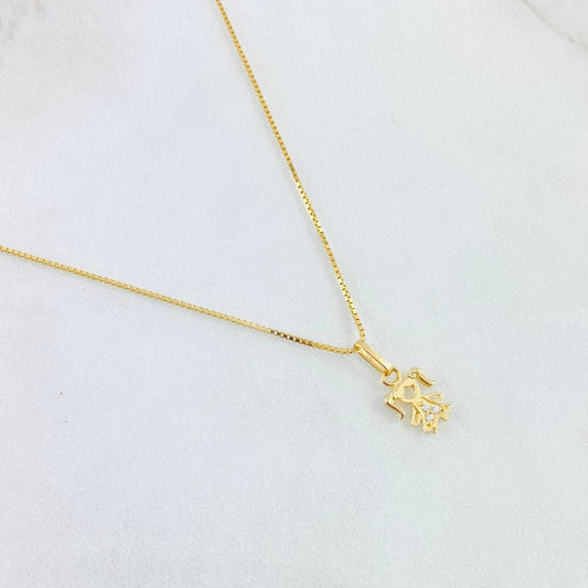 Set Cadena y Dije Veneciana + Niña 2.2gr / 17 3/4 in / Oro Amarillo 18K