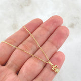 Set Cadena y Dije Veneciana + Niña 1.9gr / 17 3/4 in / Oro Amarillo 18K ©