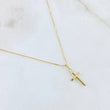 Set Cadena y Dije Veneciana + Crúz Puntas Planas 1.8gr / 17 3/4 in / Oro Amarillo 18K