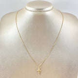 Set Cadena y Dije Veneciana + Crúz Puntas Planas 1.8gr / 17 3/4 in / Oro Amarillo 18K
