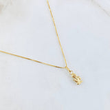 Set Cadena y Dije Veneciana + Angel 1.15gr / 17 3/4 in / Oro Amarillo 18K ©