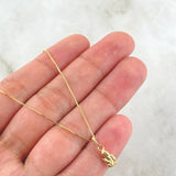 Set Cadena y Dije Veneciana + Angel 1.15gr / 17 3/4 in / Oro Amarillo 18K ©