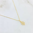 Set Cadena y Dije Veneciana + Trebol Silueta 1.4gr / 17 3/4 in / Oro Amarillo 18K *