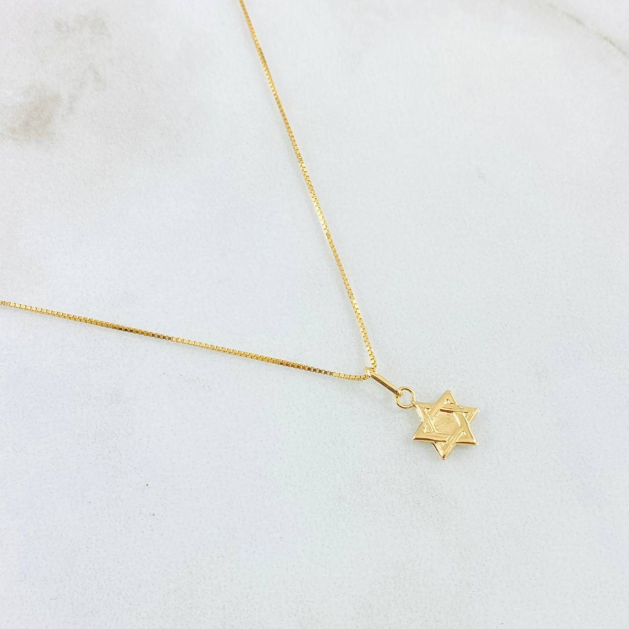Venetian Chain and Pendant Set + Star of David 1.2gr / 17 3/4 in / 18K Yellow Gold *