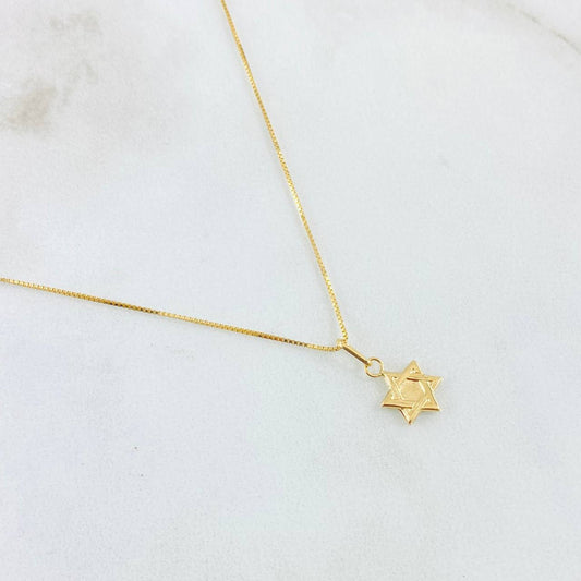 Venetian Chain and Pendant Set + Star of David 1.2gr / 17 3/4 in / 18K Yellow Gold *