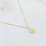 Set Cadena y Dije Veneciana + Estrella David 1.2gr / 17 3/4 in / Oro Amarillo 18K *