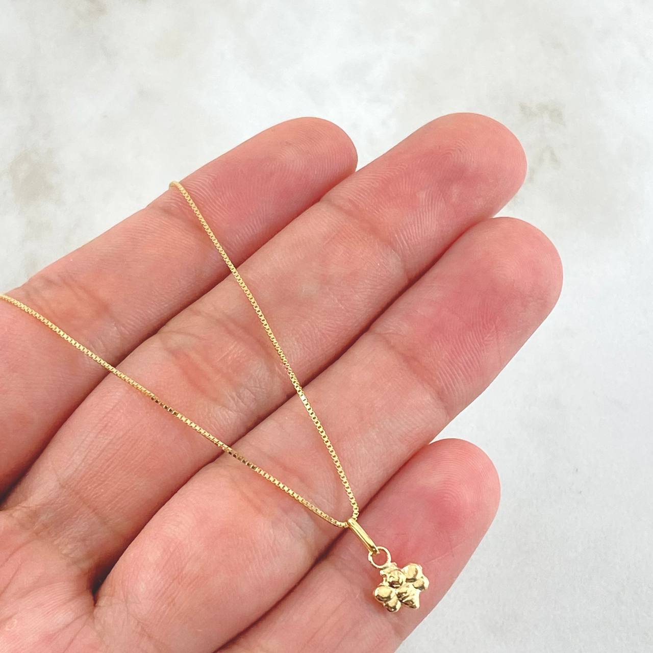Set Cadena y Dije Veneciana + Abeja 1.35gr / 17 3/4 in / Oro Amarillo 18K