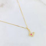 Venetian Chain and Pendant Set + Filigree Butterfly 1.9gr / 17 3/4 in / 18K Yellow Gold *