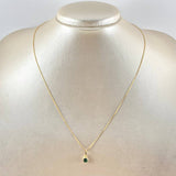 Set Cadena y Dije Veneciana + Piedra 1.3gr / 17 3/4 in / Oro Amarillo 18K *