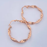 Candongas Tata 2.95gr / 1 1/2 in / Oro Rosa 18K $