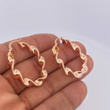 Candongas Demi 5.85gr / 1 1/2 in / Oro Rosa 18K $