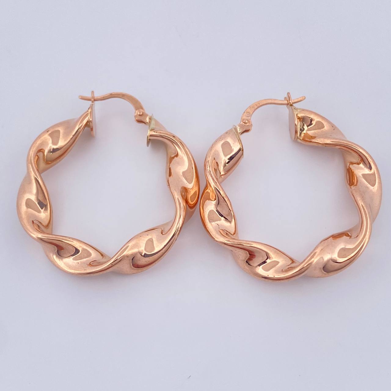 Candongas Azir 5.45gr / 1 1/2 in / Oro Rosa 18K $