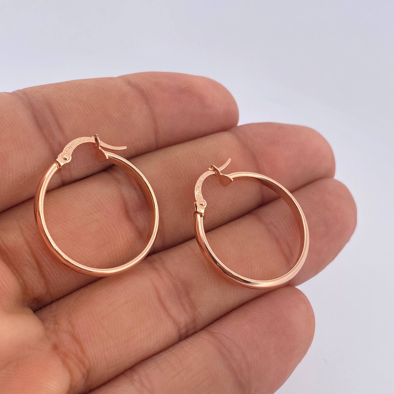 Candongas Nati 1.75gr / 1 in / Oro Rosa 18K $
