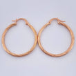 Candongas Lore 1.65gr / 1 1/4 in / Oro Rosa 18K $