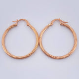 Candongas Lore 1.65gr / 1 1/4 in / Oro Rosa 18K $