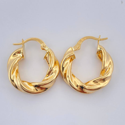 Candongas Kari 3.2gr / 3/4 in / Oro Amarillo 18K $