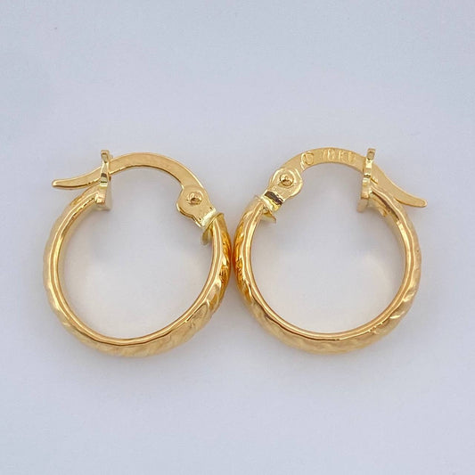 Candongas Kuki 0.9gr / 1/2 in / Oro Amarillo 18K $