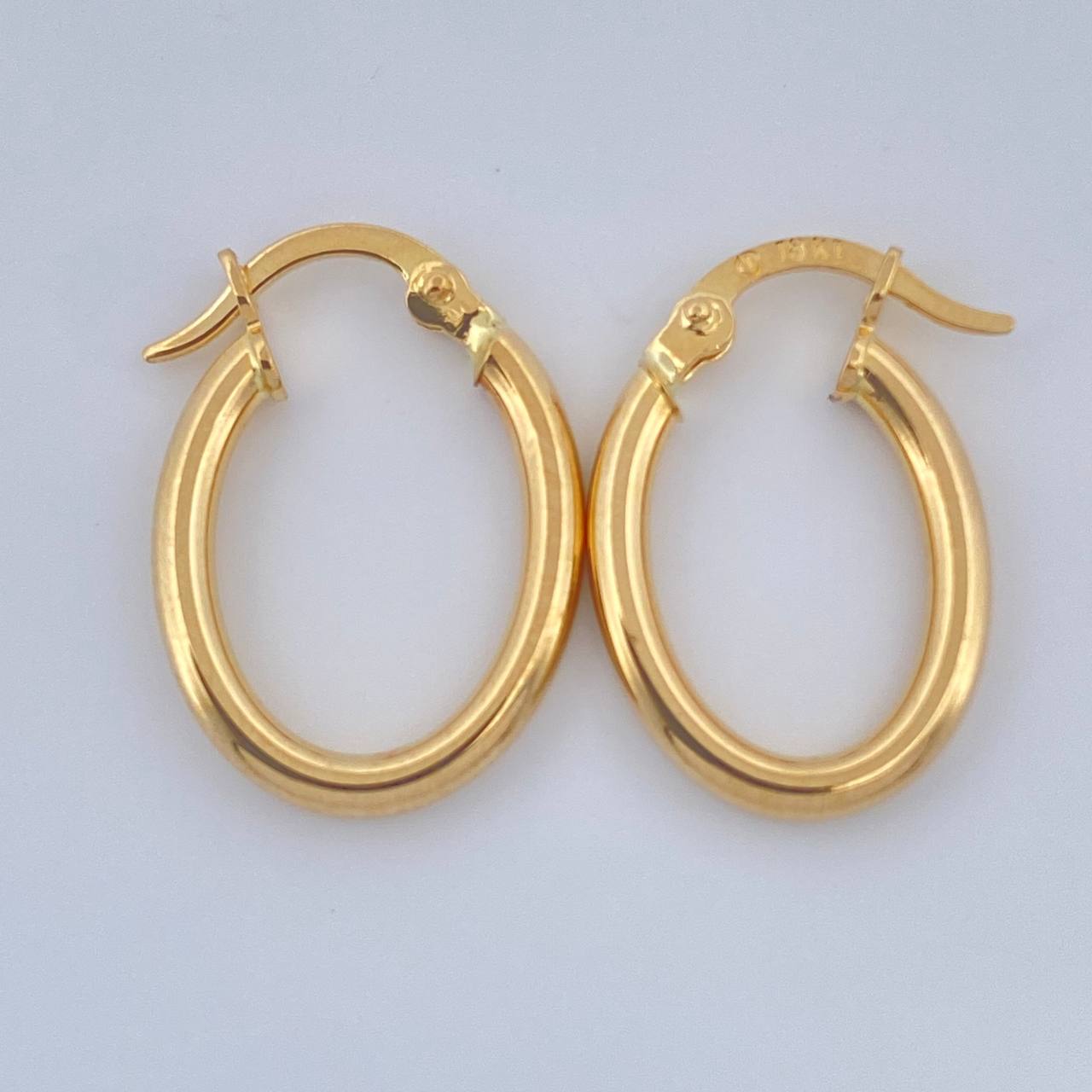 Hoop Earrings Jass 1.2gr / 3/4 in / 18K Gold $