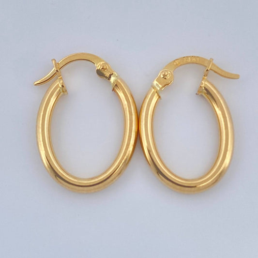 Hoop Earrings Jass 1.2gr / 3/4 in / 18K Gold $