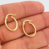 Hoop Earrings Jass 1.2gr / 3/4 in / 18K Gold $