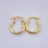 Candongas Lola 0.85gr / 1/2 in / Oro Amarillo 18K $