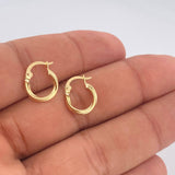 Candongas Lola 0.85gr / 1/2 in / Oro Amarillo 18K $