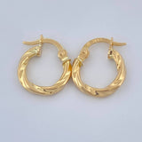 Candongas Kari 0.9gr / 1/2 in / Oro Amarillo 18K $