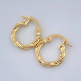 Candongas Kari 0.9gr / 1/2 in / Oro Amarillo 18K $
