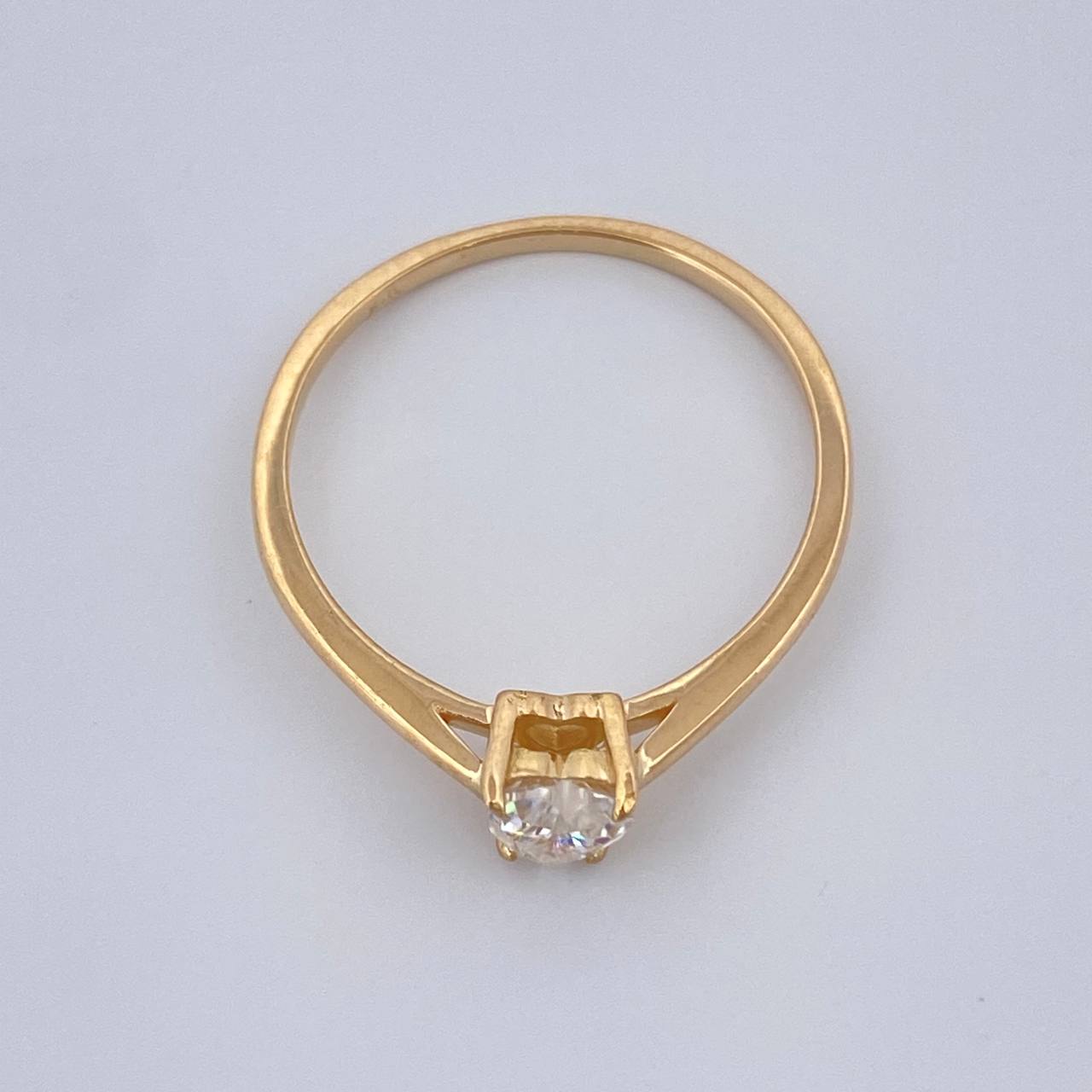 Anillo Solitario Corazon 1.4gr / T6 3/4 / Oro Amarillo 18K $