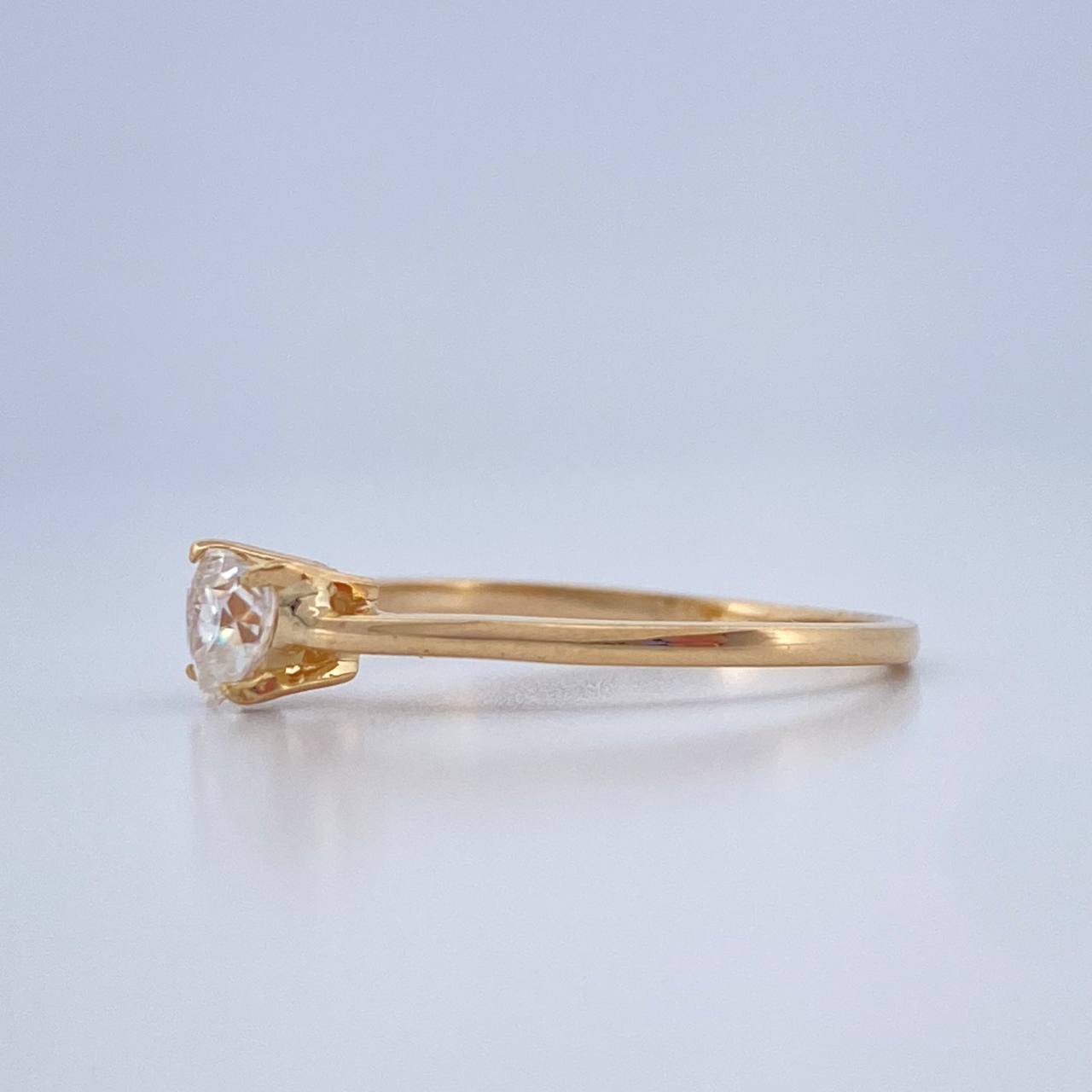 Anillo Solitario Corazon 1.55gr / T6 3/4 / Oro Amarillo 18K $